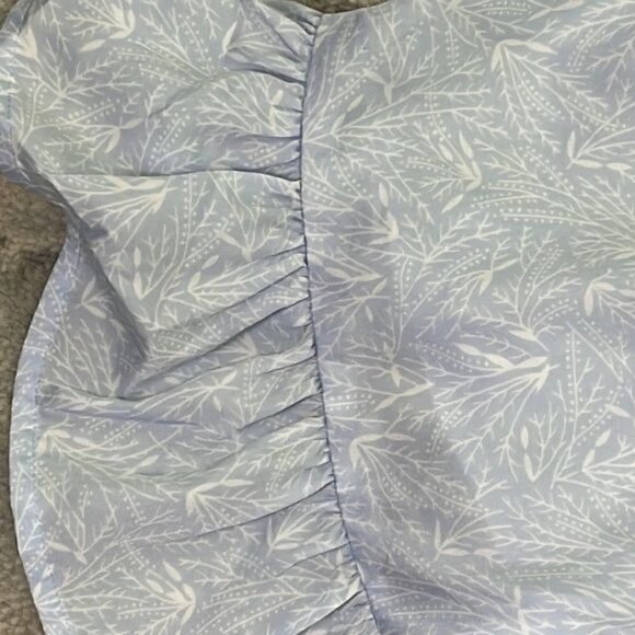 NWT Nordstrom Light Blue Floral Short Kimono Robe Sz XS missing belt - Picture 8 of 11